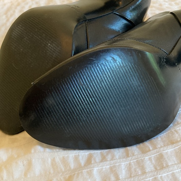 Elegant Nine West Black Peep-Toe Boots - 9 and 1/2 - Picture 6 of 7